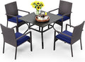 PHI VILLA 5 Piece Patio Dining Table Set by PHIVILLAThepioneerofcomfortablehouseholdsupplies