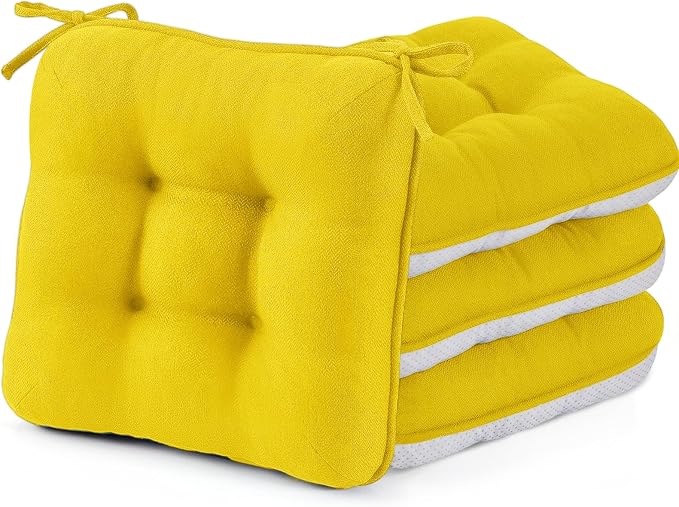 BETU Chair Cushions for Dining Chairs Set of 4, 3.5" Thick Kitchen Table Chair by BETU