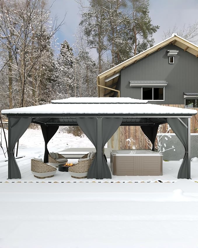 GarveeLife Hardtop Gazebo 12 ft x20 ft - Image 4