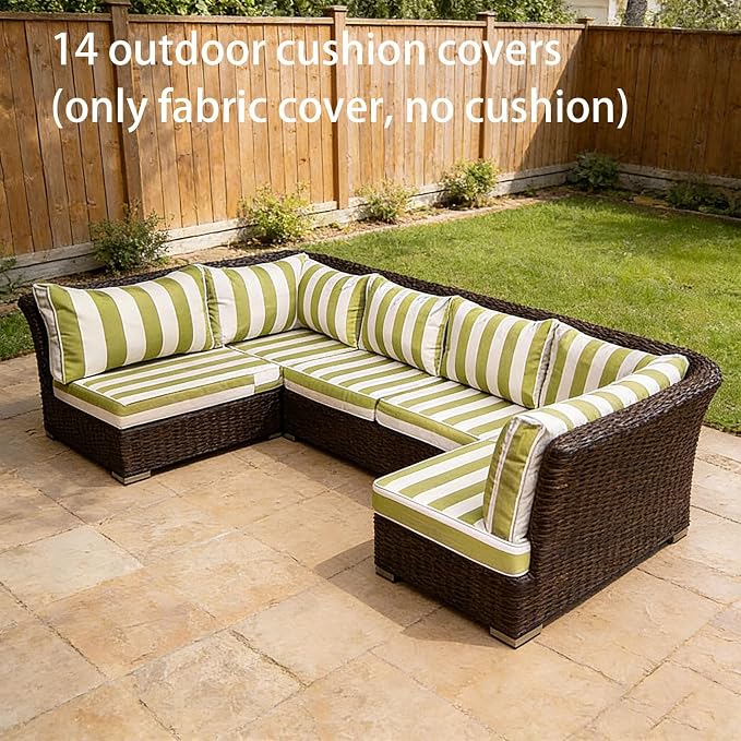 Outdoor Cushion Covers for Patio Furniture, Patio Cushion Covers Replacement - Image 6