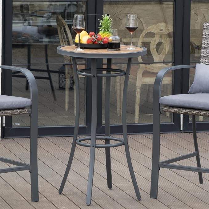 Bar Height Patio Table, 40-Inch Outdoor Pub Table Bistro Table - Image 8