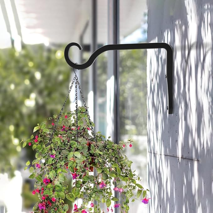 BOLITE Plant Hangers, 6 Inch Hanging Plant Brackets Outdoor Indoor, Wall Hooks - Image 2