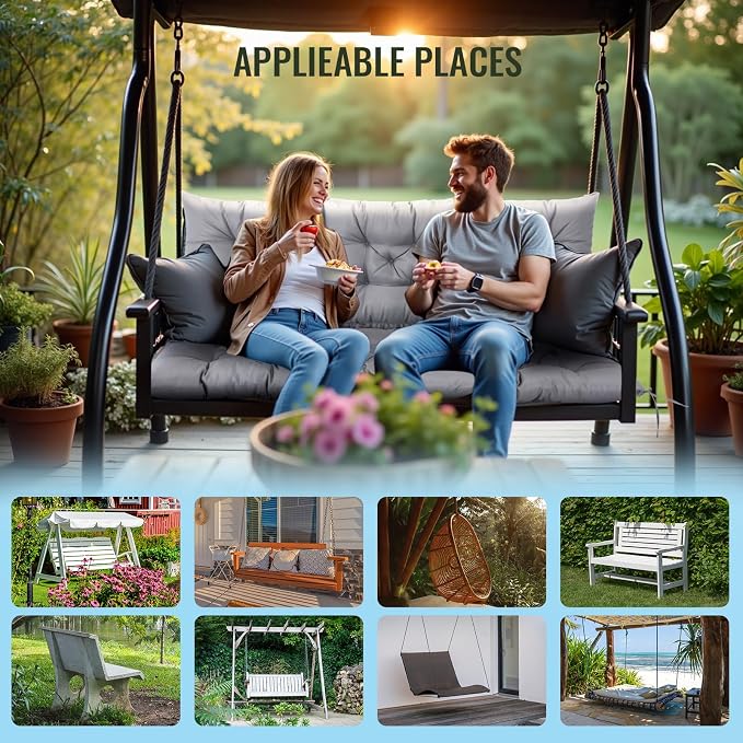 NACATIN 3 Seat Cushion for Outdoor Swing - Image 6