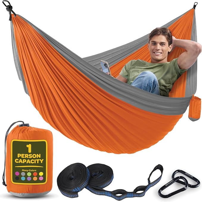 Durable Hammock 400 lb Capacity, Nylon Camping Hammock Chair by Sewanta