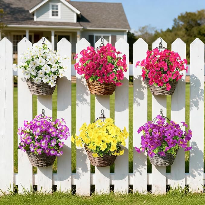 INQCMY Artificial Flowers for Outdoors Fake Plants Spring Decoration, 12 - Image 8