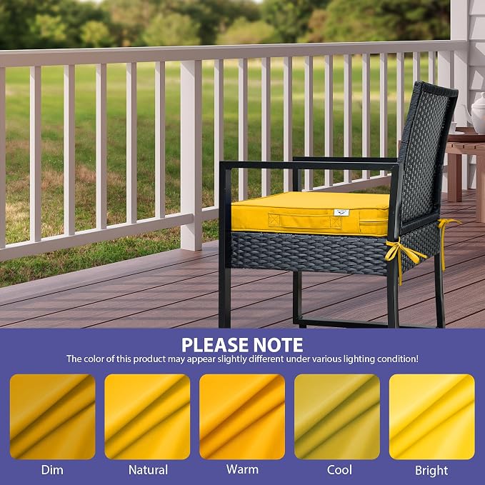 Outdoor Chair Cushions Set of 4, Waterproof Outdoor Seat Cushions - Image 7