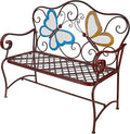 Alpine Corporation 45" x 23" Outdoor 2-Person Butterfly Garden Bench by AlpineCorporation
