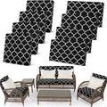 Newwiee 8 Pcs Stretch Patio Outdoor Cushion Covers Waterproof Replacement Sofa by Newwiee