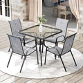Arlopu 5 Piece Outdoor Patio Dining Set, Porch Furniture by Arlopu