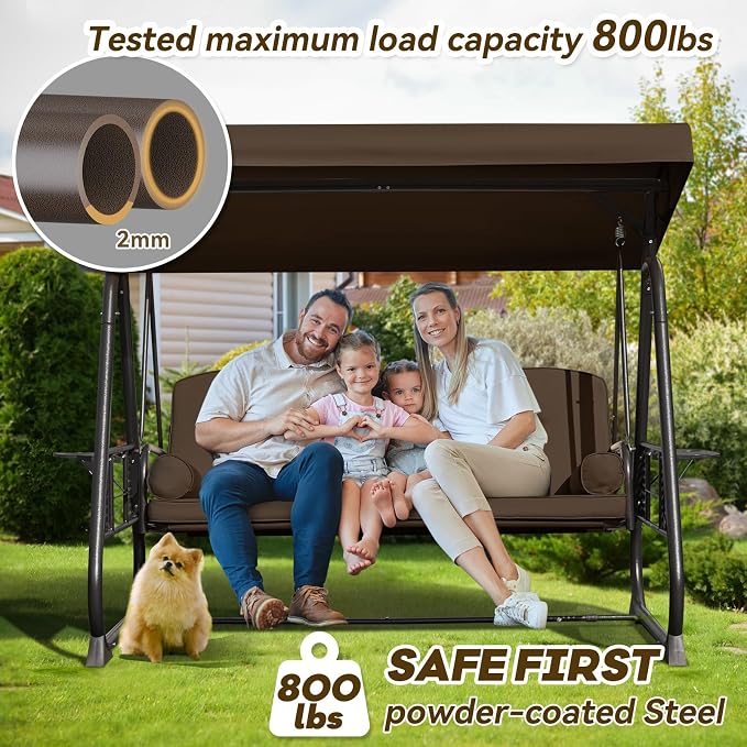 3 in 1 Outdoor Porch Swing - Image 2