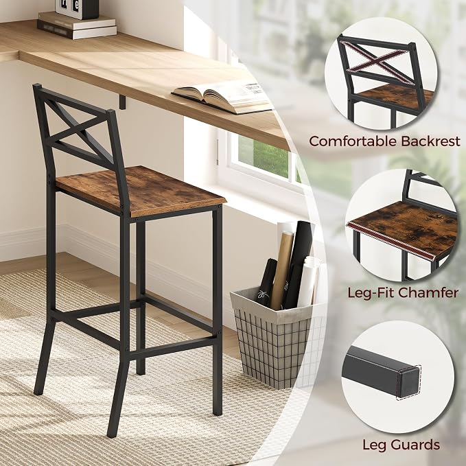 Bar Stools, Kitchen Breakfast Bar Chairs, - Image 5