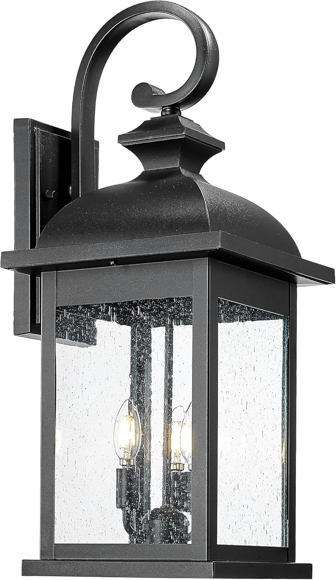 FEMILA 26" Outdoor Wall Light, Large Exterior Wall Light Fixtures, 3 Light by FEMILA
