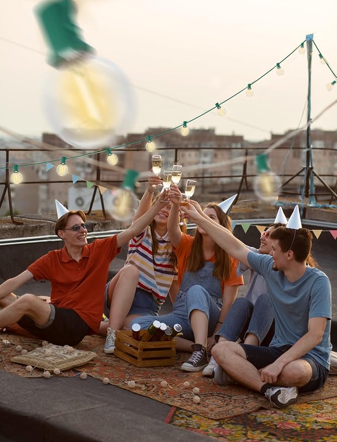 SUNSGNE 25Ft Round Christmas Lights Outdoor, G40 Globe String Lights - Image 8