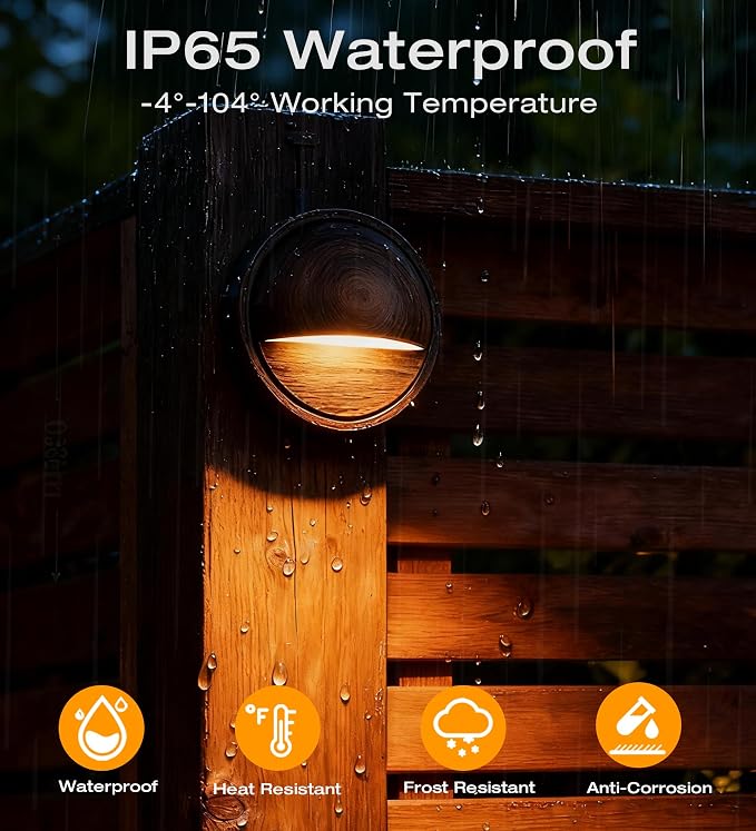 CLOUDY BAY 3CCT Low Voltage LED Deck Lights Outdoor, 2700K/3500K/5000K - Image 5