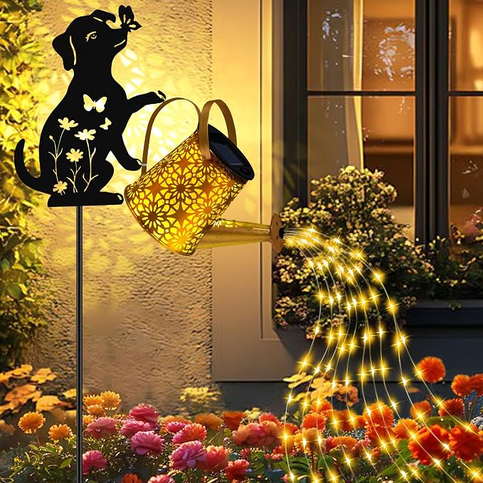 Solar Lights Outdoor Decorative, Watering Can - Image 2