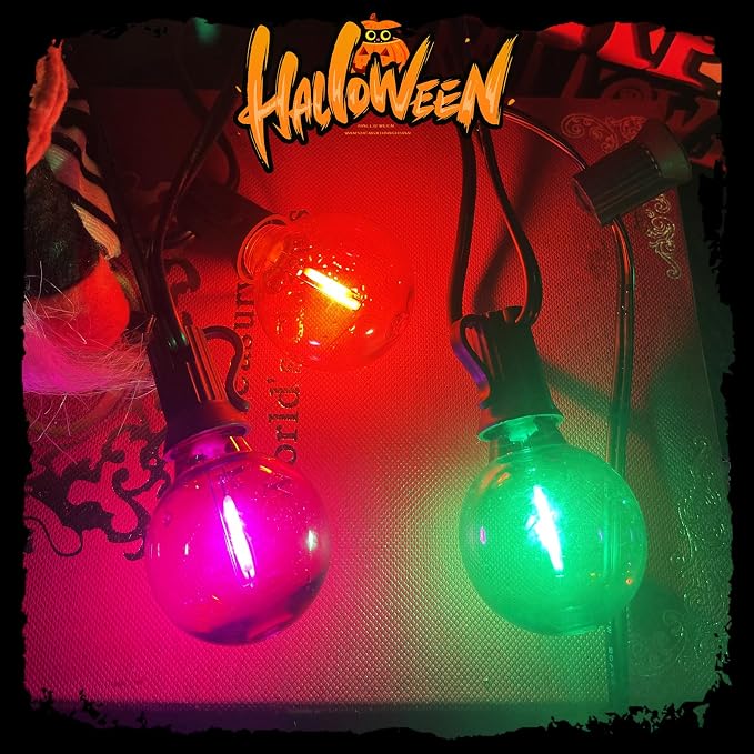 LED Outdoor String Lights 25Ft Orange Purple and Green Halloween Lights Outdoor - Image 8