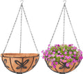 Hanging Baskets Planter for Plants, 2 Pack 10 Inch Round Metal Wire Hanging by ARVINKEY