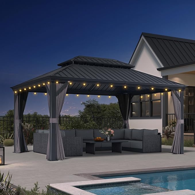 PURPLE LEAF 11' X 15' Hardtop Gazebo by PURPLELEAF
