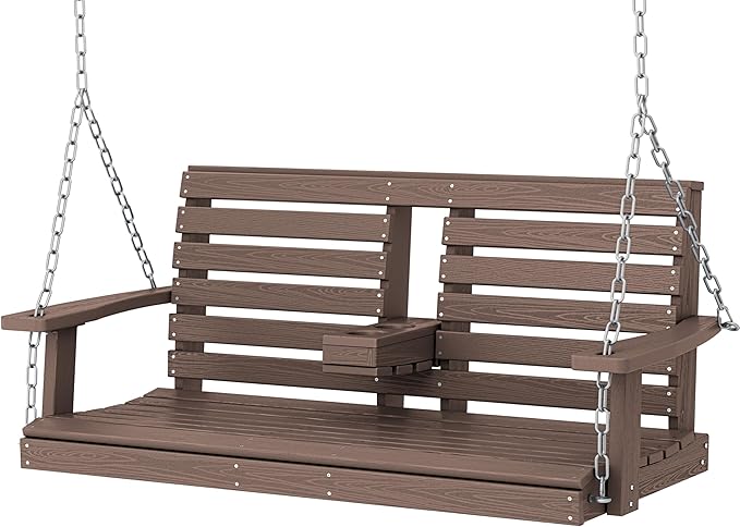 KINGYES Outdoor Hanging Porch Swing, Waterproof Swing by KINGYES