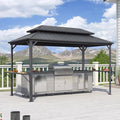 PURPLE LEAF 6.5' X 12' Hardtop Grill Gazebo by PURPLELEAF