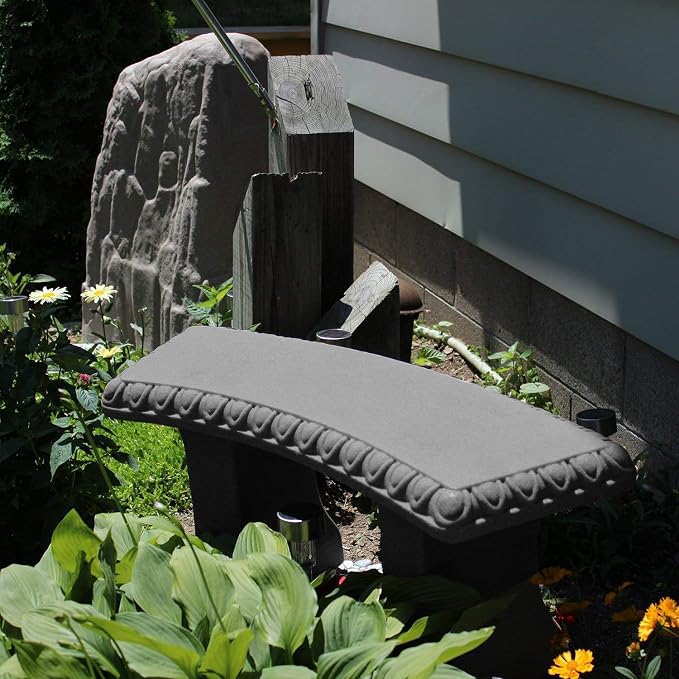 EMSCO Group Garden Bench Statue – Resin Construction - Image 3