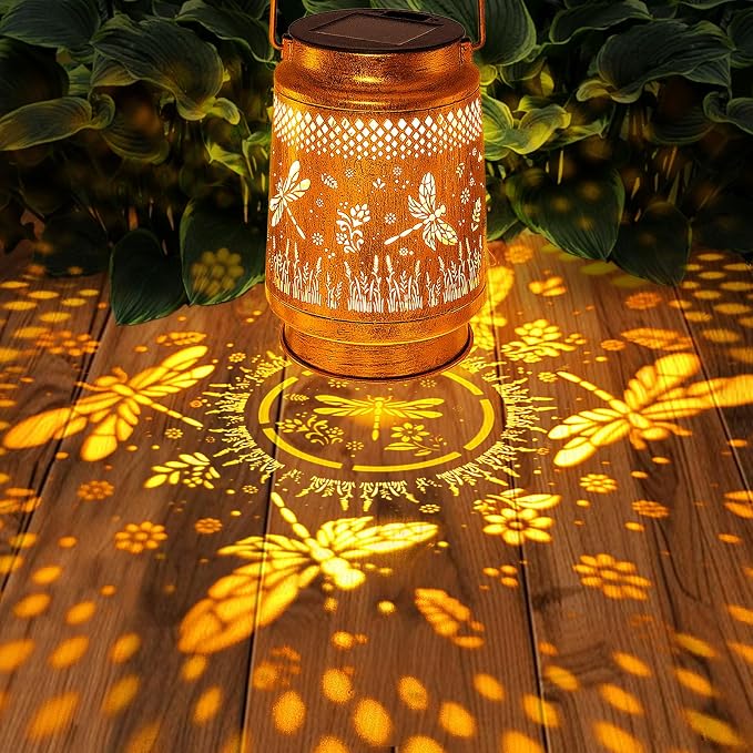 Solar Lanterns Outdoor Waterproof Dragonfly Garden Decor, Gifts - Image 2