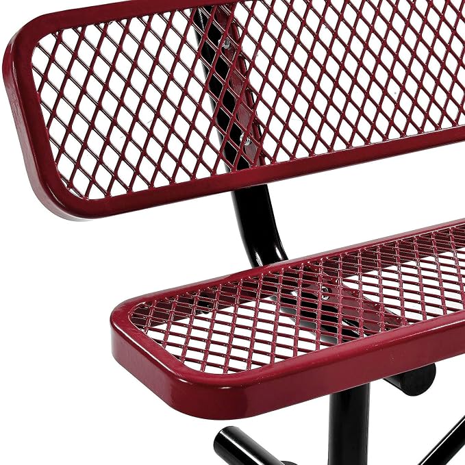 Global Industrial 8'L Heavy Duty Expanded Metal Mesh Bench - Image 5