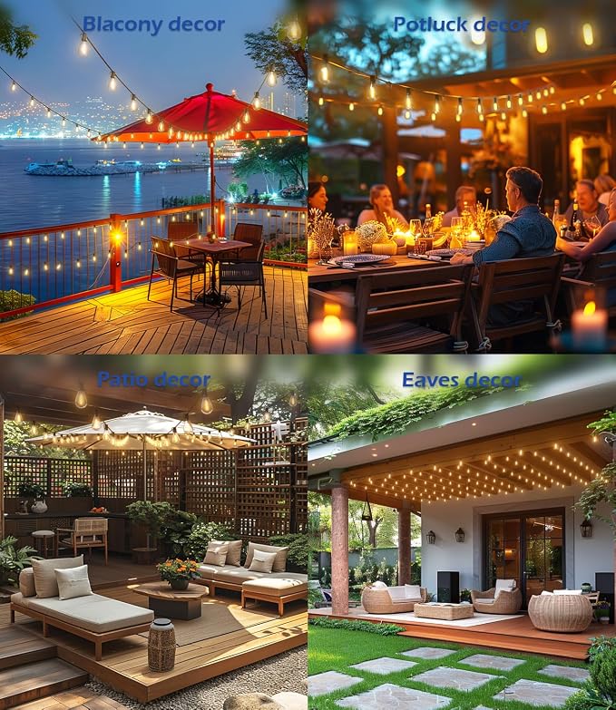 luckystyle 200FT LED Outdoor String Lights - Image 8