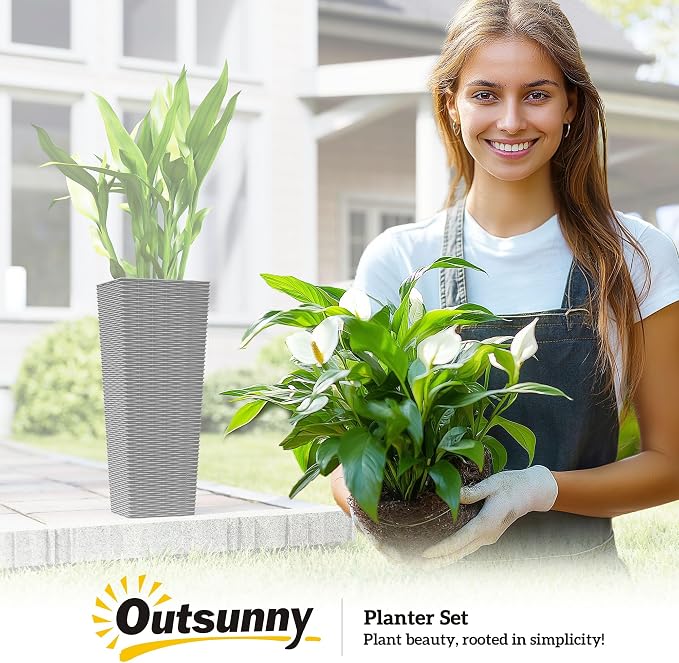 Outsunny 23.6 Inch Tall Planters - Image 9