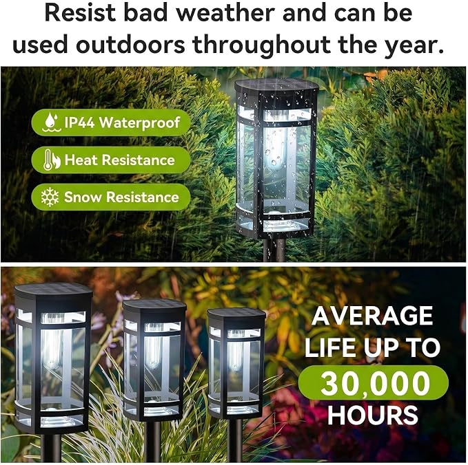 EXCMARK 8 Pack Solar Lights Outdoor Waterproof - Image 3