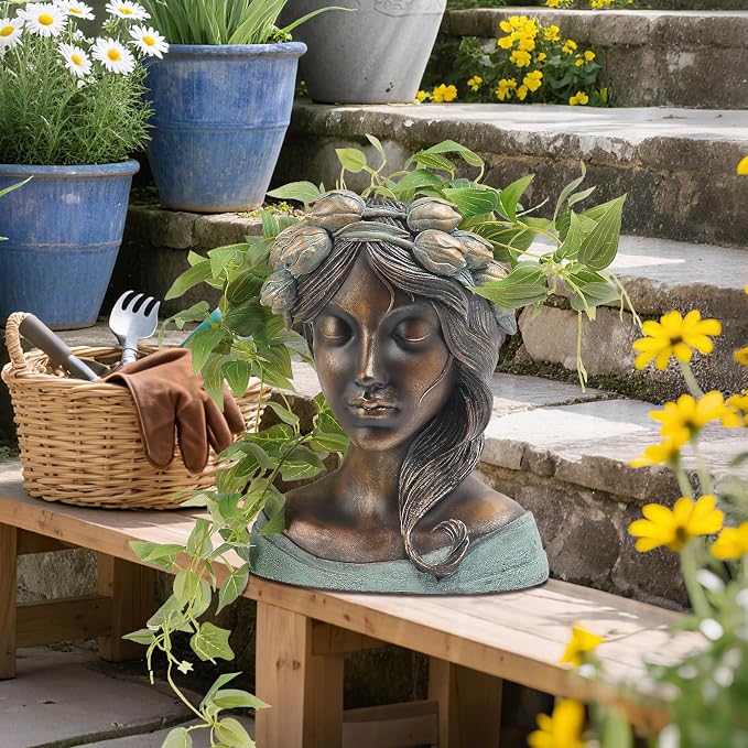 DiliComing Head Planter Face Plant Pots - Image 6