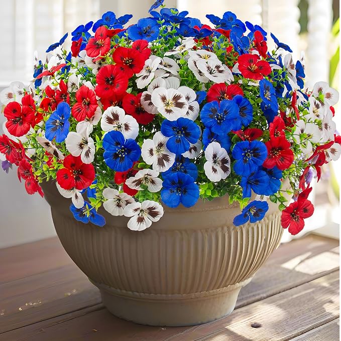 36 Pcs Artificial Fake Pansy Flowers by RowfadFlora
