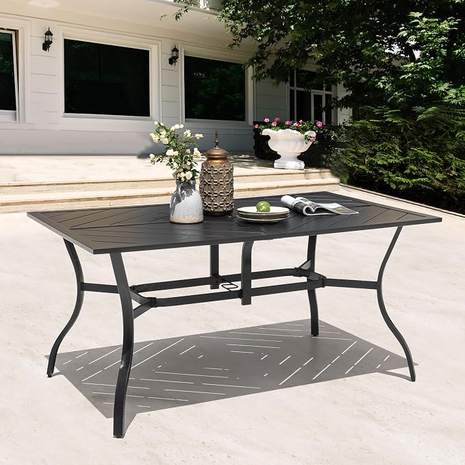 NUU GARDEN 6-Person Outdoor Dining Table, All Weather Patio Table - Image 3