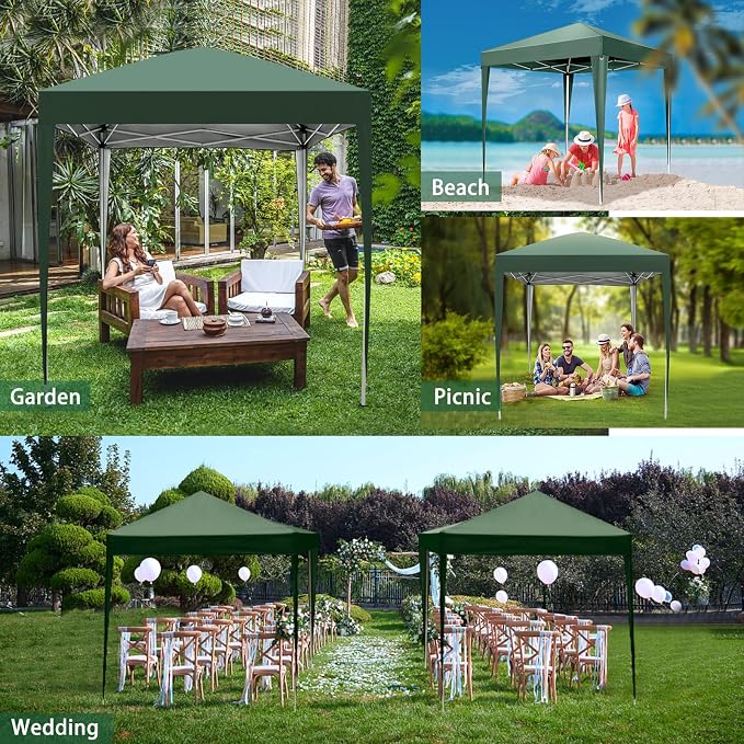 Outvita 6.5x6.5ft Pop Up Canopy Tent, Outdoor Instant Shelter Folding Canopy - Image 7