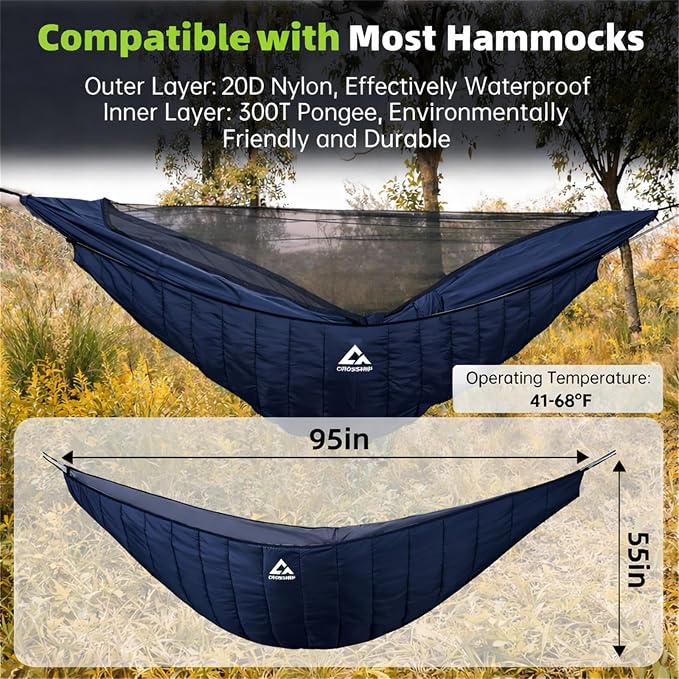 Hammock Underquilt for Camping Hammock, Full Length Camping Quilt for - Image 2