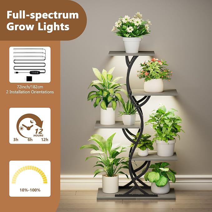 Plant Stand Indoor with Grow Lights - Image 5