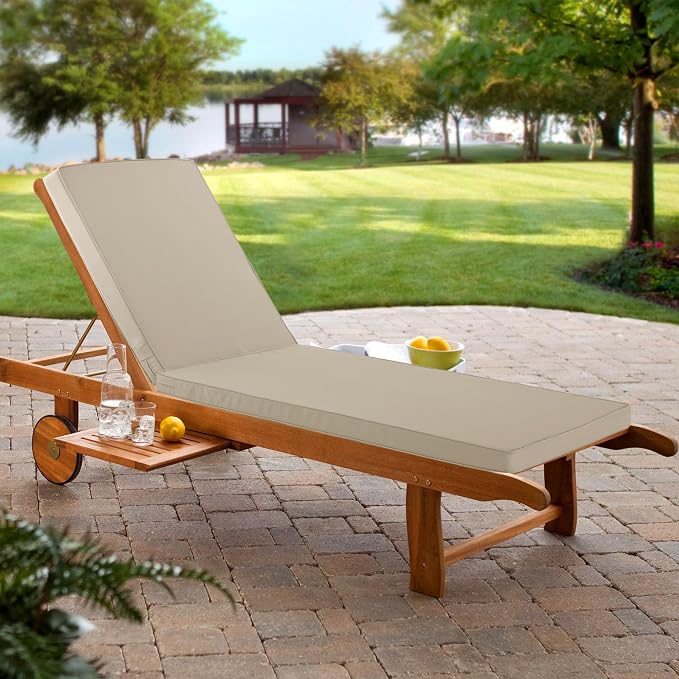 Chaise Lounge Cushion for Outdoor Furniture, Waterproof Fade and Tear Resistant - Image 8