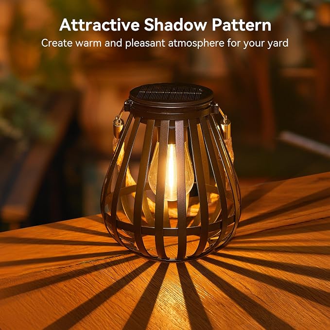 Solar Lanterns Outdoor Waterproof: Metal Hanging Lights - Image 5