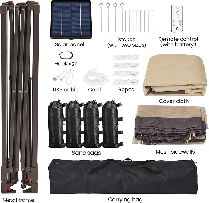 Yaheetech 11'x11' Pop Up Gazebo Instant Tent - Image 8