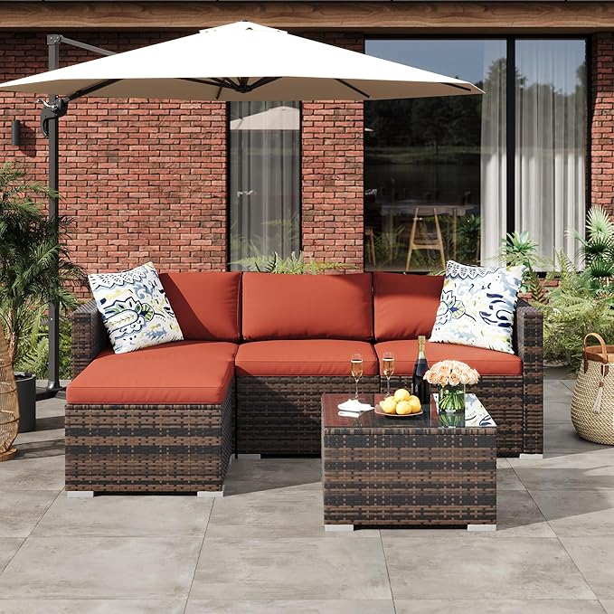 GAOMON 5-Piece All-Weather Patio Furniture Set, Convertible Outdoor Sectional - Image 5