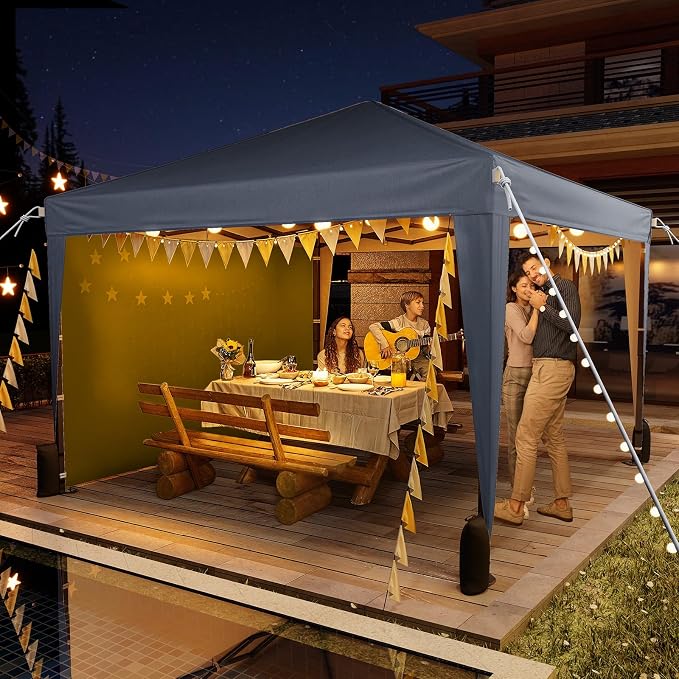 10x10 Pop Up Canopy with Sidewalls, Outdoor Instant Canopy Tent with Carry Bag - Image 6