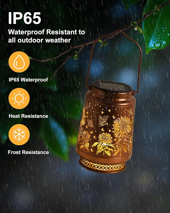 Sunflower Gifts for Women Sunflower Solar Lantern Birthday Gifts Mothers Day - Image 3