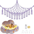 Stuffed Animal Hammock with LED Light, Large Stuffed Animals Storage Corner by CERETIA