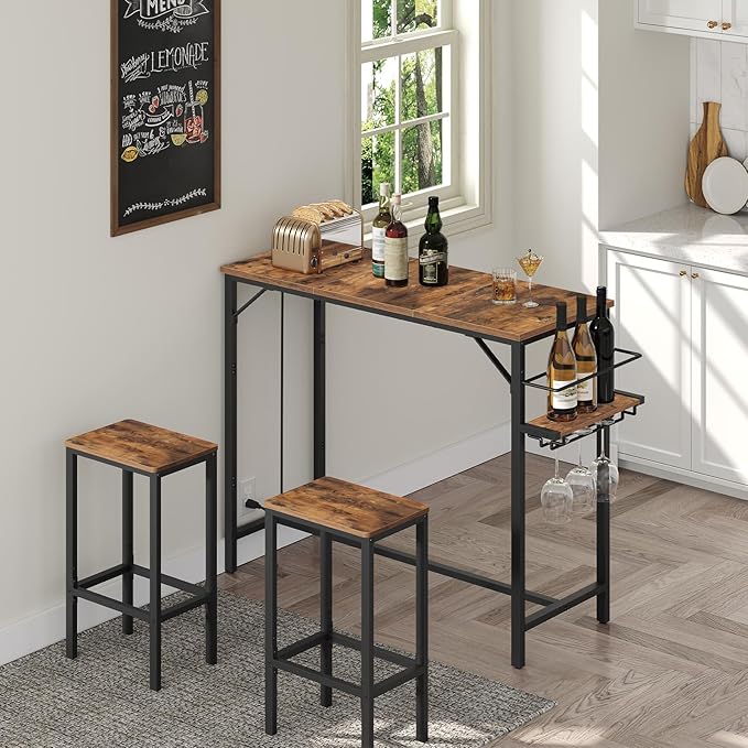 Bar Table, 35.4-Inch Counter Height Pub Table by MAHANCRIS