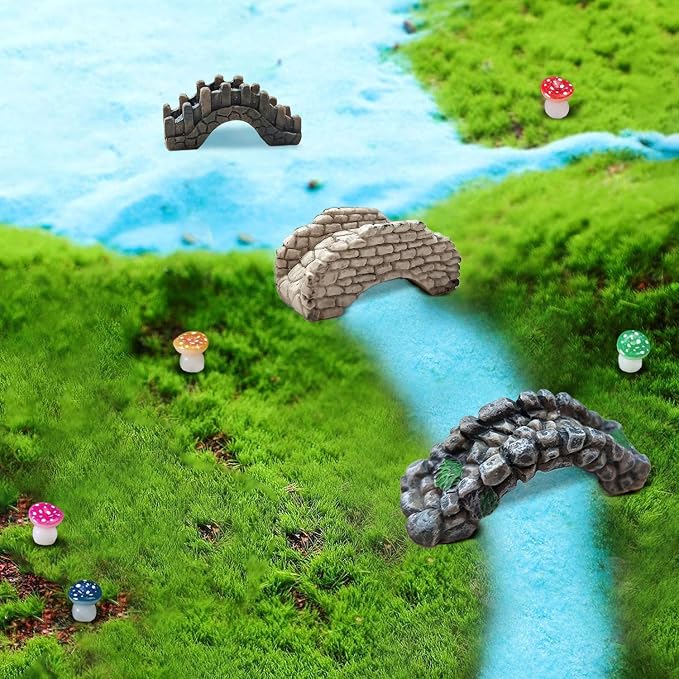 Miniature Bridge, Miniature Garden Accessories Set, DIY Landscape Bridge - Image 8