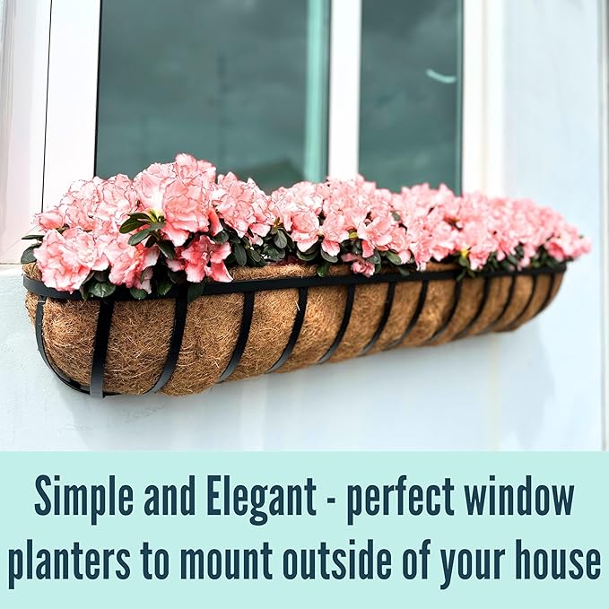 LaLaGreen Wall Hanging Planter Outdoor Large Window Flower Box - Image 7