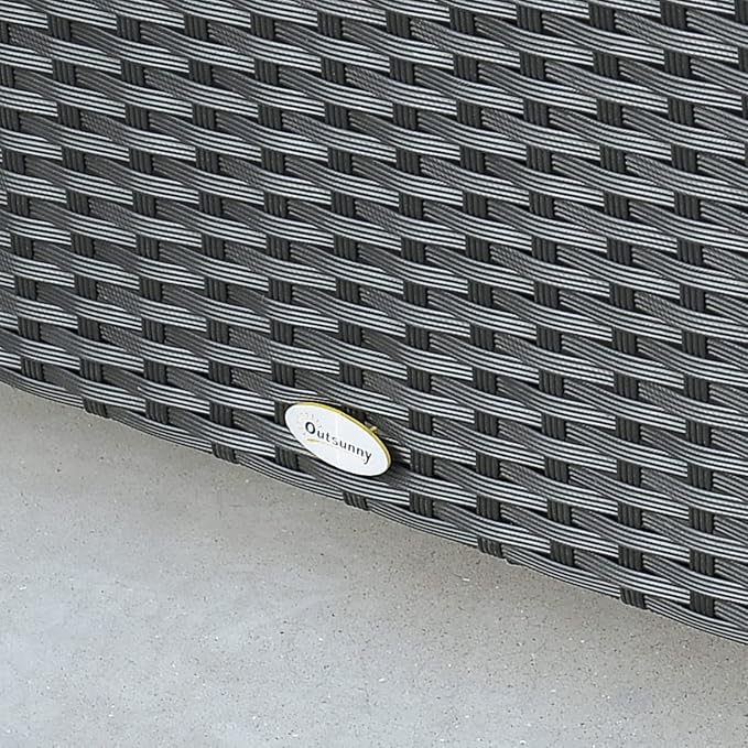 Outsunny Patio Furniture, Wicker Coffee Table, Hand-Woven PE Rattan Side Table - Image 8
