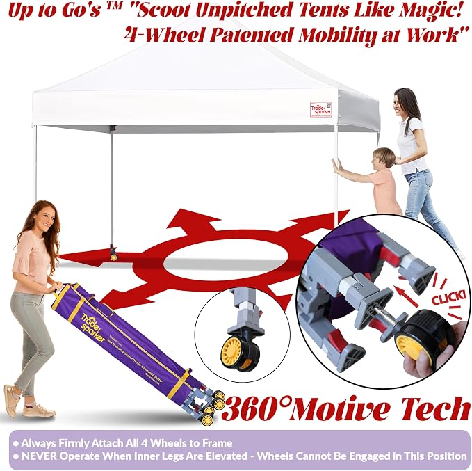 Tradesparker 10x10 Pop Up Canopy Tent, Commercial Movable Canopy - Image 8