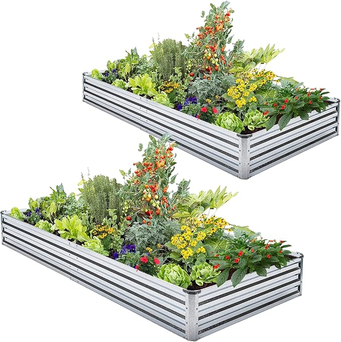 Galvanized Raised Garden Bed Kit by Veezyo