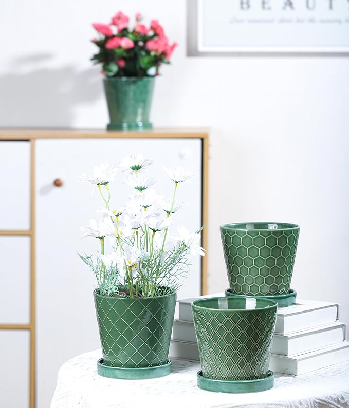 BUYMAX Plant Pots Indoor –5 inch Ceramic Flower Pot - Image 3